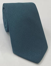 Dark Green Turquoise Mulberrywood Weave Silk Tie MWT-6